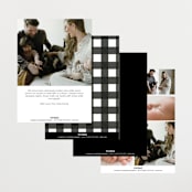 "Announcing Baby" - Birth Announcements in Onyx by Erin Deegan - Back of Card Options