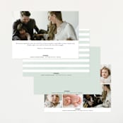 "Story" - Birth Announcements in Sea Salt by Pixel and Hank - Back of Card Options
