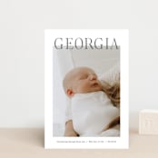 "The Chic Side" - Birth Announcements in Ink by Carolyn MacLaren - Front