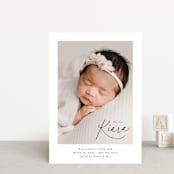 "Corner Hello" - Birth Announcements in Midnight by Jackie Crawford - Front