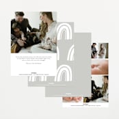 "Corner Hello" - Birth Announcements in Midnight by Jackie Crawford - Back of Card Options