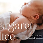 "Perfection" - Birth Announcements in Snow by Pixel and Hank - Detail
