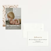 "Dynamic Duo" - Birth Announcements in Cotton by Corinne Malesic - Assembled