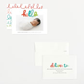 "hello doodle" - Birth Announcements in Dream by Stephanie Hawkes - Assembled