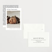 "Simple name" - Birth Announcements in Cotton by Stacey Meacham - Assembled