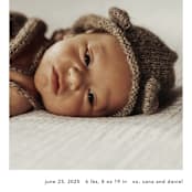"Simple name" - Birth Announcements in Cotton by Stacey Meacham - Detail