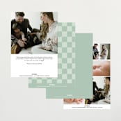 "Clarke" - Birth Announcements in Mint by Robert and Stella - Back of Card Options