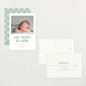 "Clarke" - Birth Announcements in Mint by Robert and Stella - Assembled