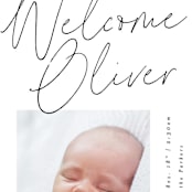"Simply" - Birth Announcements in Noir by AK Graphics - Detail