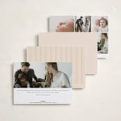 "patterned stripes" - Birth Announcements in Blush by Ellen Schlegelmilch - Back of Card Options