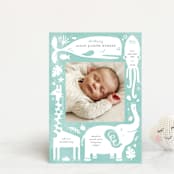 "All God's Creatures" - Birth Announcements in Narwhal by Carrie ONeal - Front
