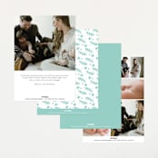 "All God's Creatures" - Birth Announcements in Narwhal by Carrie ONeal - Back of Card Options