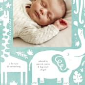 "All God's Creatures" - Birth Announcements in Narwhal by Carrie ONeal - Detail