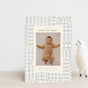 "Patchwork" - Birth Announcements in Bluebell by Julie Murray - Front