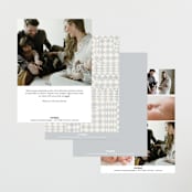 "Patchwork" - Birth Announcements in Bluebell by Julie Murray - Back of Card Options