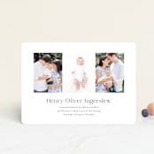 "Bergen" - Birth Announcements in Fog by Megan Davis - Front