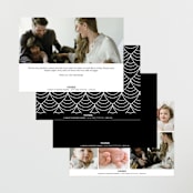 "Clean Lines" - Birth Announcements in Blackboard by Amy Payne - Back of Card Options