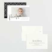 "Clean Lines" - Birth Announcements in Blackboard by Amy Payne - Assembled