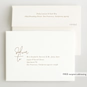 "Sutton" - Birth Announcements in Leather by Jessica Williams - FREE Recipient Addressing