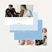 "Sweet One" - Birth Announcements in Sky by Nicoletta Savod - Back of Card Options