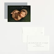 "Simple Emphasis" - Birth Announcements in Cloud by Carolyn MacLaren - Assembled