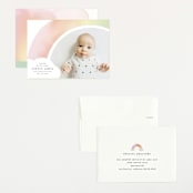 "Pretty Rainbow" - Birth Announcements in Rainbow by Lori Wemple - Assembled