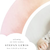 "Pretty Rainbow" - Birth Announcements in Rainbow by Lori Wemple - Detail