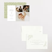 "Tiny Sprig" - Birth Announcements in Sage by Sarah Brown - Assembled