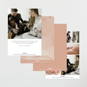 "Boho Bouquet" - Birth Announcements in Rose by Joanna Griffin - Back of Card Options
