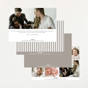 "Typeset" - Birth Announcements in Cotton by Megan Davis - Back of Card Options