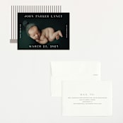 "Typeset" - Birth Announcements in Cotton by Megan Davis - Assembled