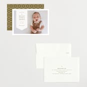 "Pennant" - Birth Announcements in Olive by Anastasia Makarova - Assembled