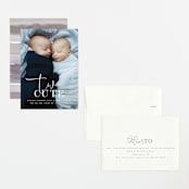 "Two Cute" - Birth Announcements in Silk by Creo Study - Assembled