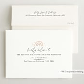 "Meet our baby" - Birth Announcements in Blush by Elan Studio - FREE Recipient Addressing