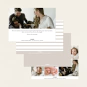 "Little Snaps" - Birth Announcements in Linen by Robert and Stella - Back of Card Options