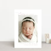 "Sweetest" - Birth Announcements in Rose by Jenna Holcomb - Front