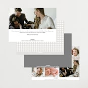 "Frosted Frame" - Birth Announcements in Sugar by Jessica Williams - Back of Card Options