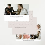 "Vintage" - Birth Announcements in Fog by Sara Hicks Malone - Back of Card Options
