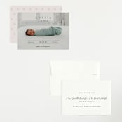 "Vintage" - Birth Announcements in Fog by Sara Hicks Malone - Assembled