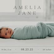 "Vintage" - Birth Announcements in Fog by Sara Hicks Malone - Detail
