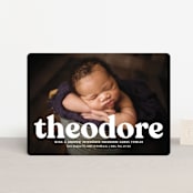 "Modern Vintage" - Birth Announcements in Ghost by Lea Delaveris - Front
