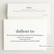 "Modern Vintage" - Birth Announcements in Ghost by Lea Delaveris - FREE Recipient Addressing