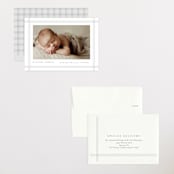 "Soft plaid" - Birth Announcements in Cement by Stacey Meacham - Assembled
