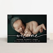 "Little Welcome" - Birth Announcements in Cloud by Susan Asbill - Front