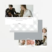 "Little Welcome" - Birth Announcements in Cloud by Susan Asbill - Back of Card Options