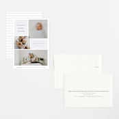 "Love Multiplies" - Birth Announcements in Dusty Blue by Julie Murray - Assembled