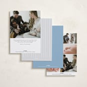 "Rayitas" - Birth Announcements in Sky by Tamara Hilje - Back of Card Options