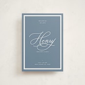 "Welcome Baby" - Birth Announcements in Sky by Blustery August - Front