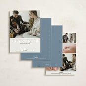 "Welcome Baby" - Birth Announcements in Sky by Blustery August - Back of Card Options