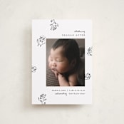 "The Flora" - Birth Announcements in Lily of the Valley by Pixel and Hank - Front